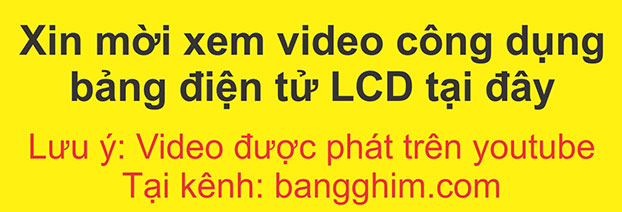 Giới thiệu video Bảng điện tử LCD mã LCDQM26